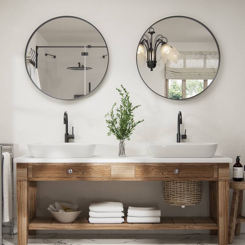 Wall Mirror Vanity Mirror Bathroom Mirror with Metal Frame(1 Piece)