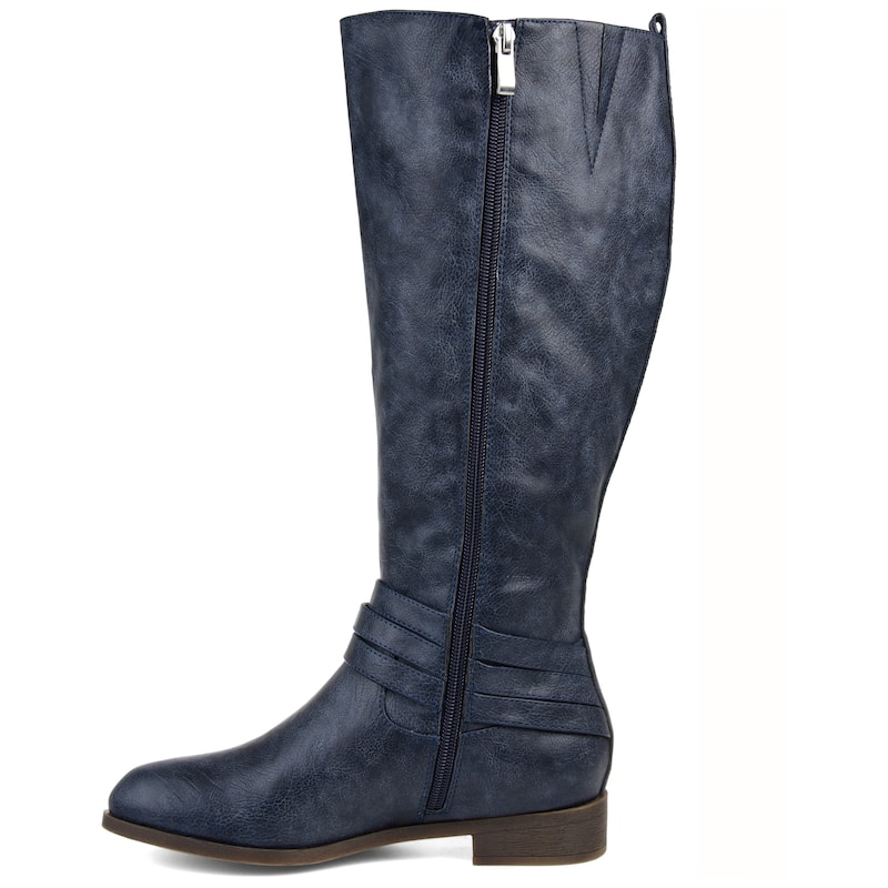 Journee Collection Women's Ivie Stacked Heel Riding Boots