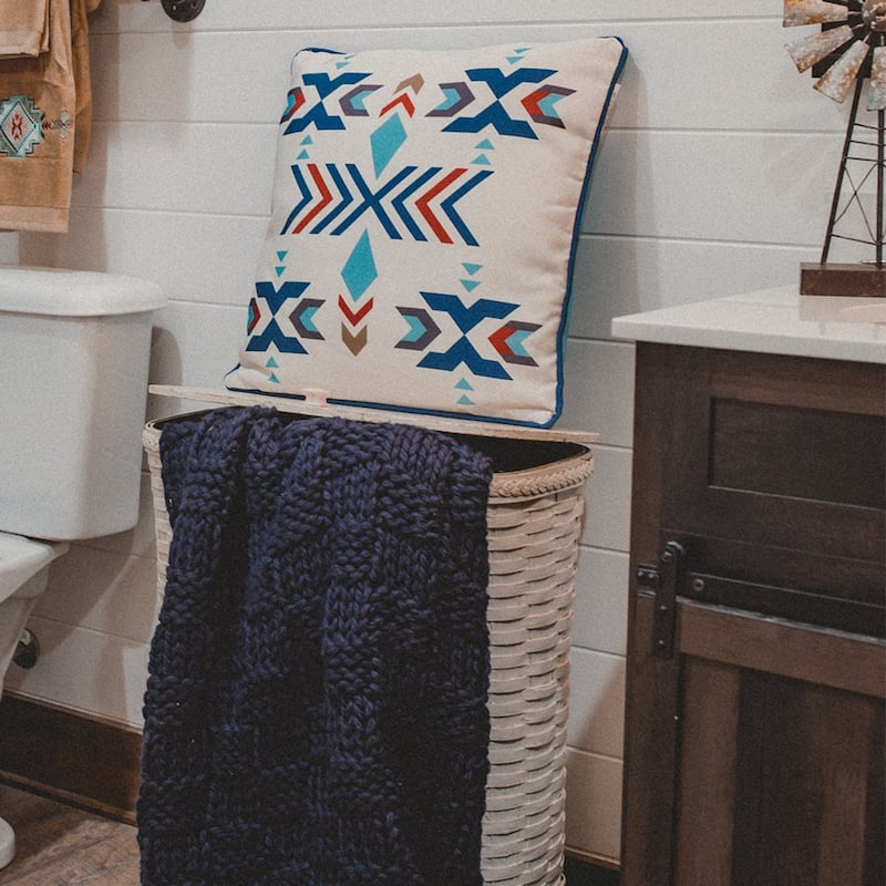 HiEnd Accents Chess Hand Knit Throw, 50"x60"