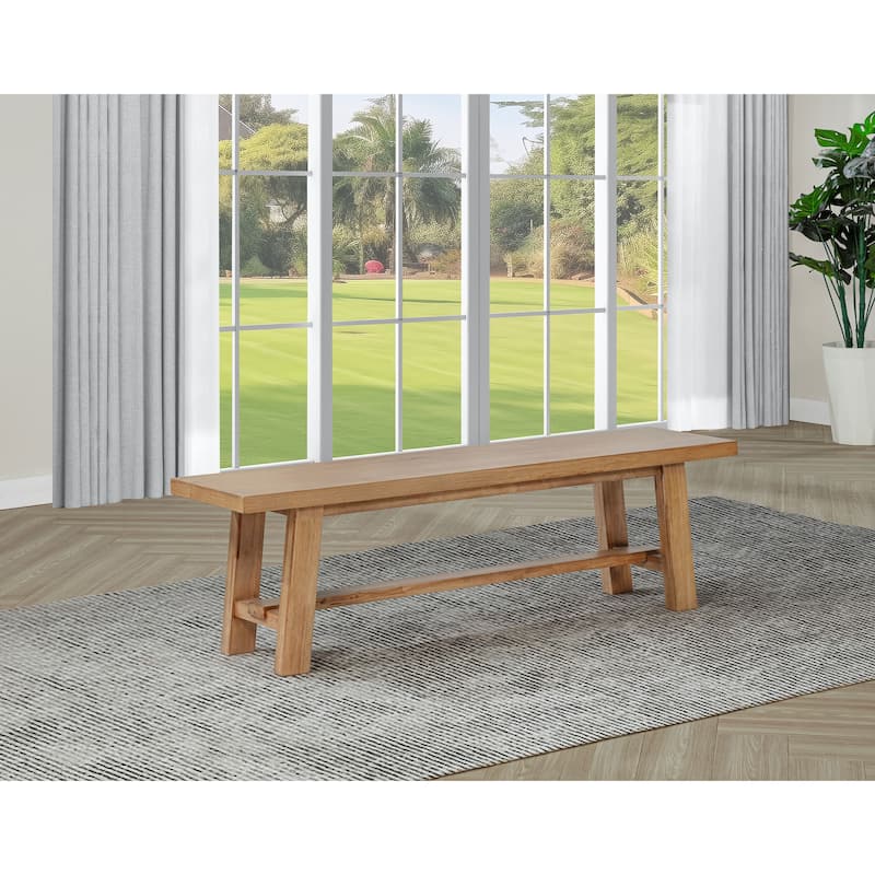 Middleton 60-inch Wood Backless Dining Bench Natural Brown - 60.25" x 15" x 18"