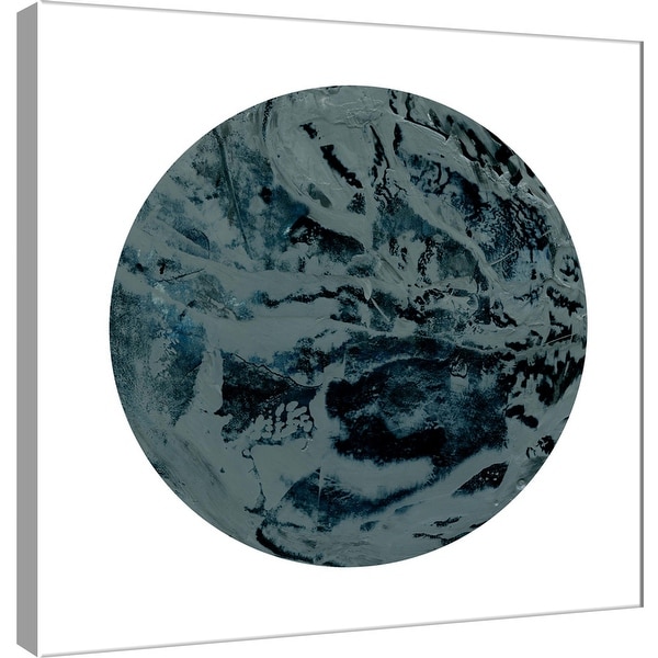 PTM Images 9-101116 PTM Canvas Collection 12" x 12" - "Painterly Circle on White J" Giclee Abstract Art Print on Canvas