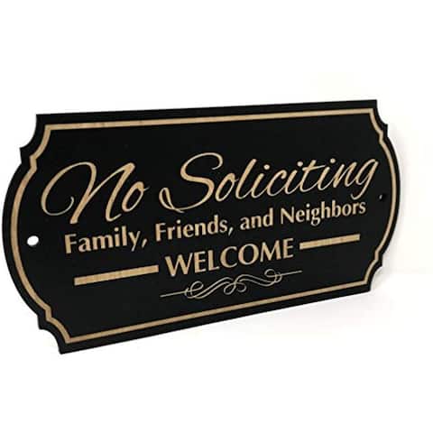 Family Friends and Neighbors Welcome Front Door Sign (3" x 6")