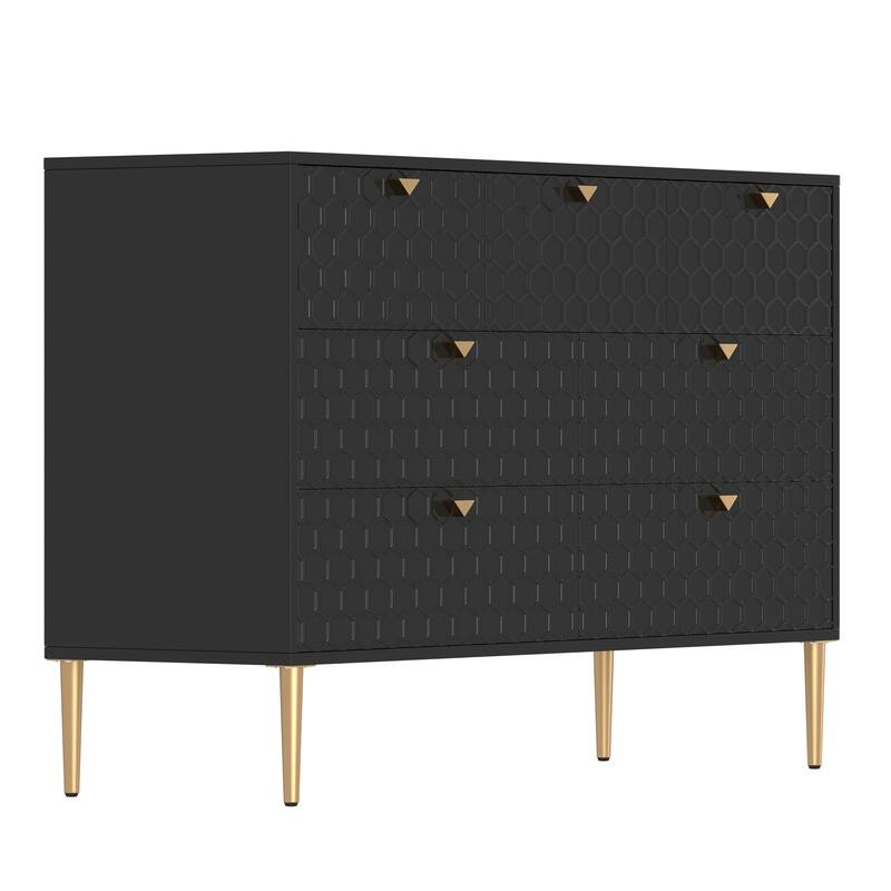 Modern 7-Drawer Storage Cabinet: Solid Wood Organizer For Bedroom, Office & Entryway - Versatile Contemporary Design