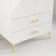 preview thumbnail 6 of 7, 2 Door 2 Drawers, White Armoires, Wardrobe Cabinet, Suitable for Wardrobes in Bedrooms, Offices