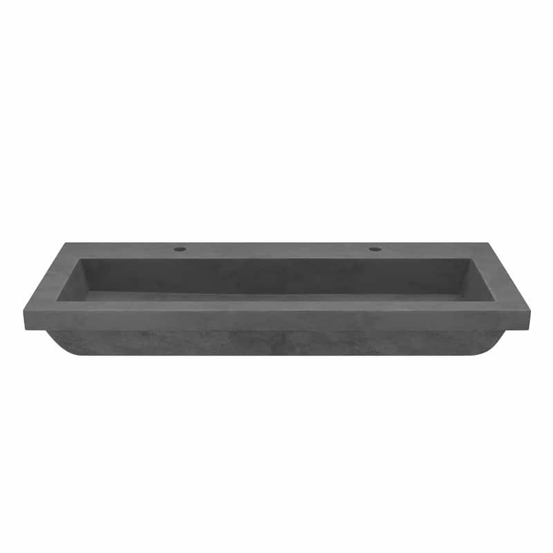 Trough 48-inch NativeStone Drop-in Double Bathroom Sink - 48" x 19" x 5"