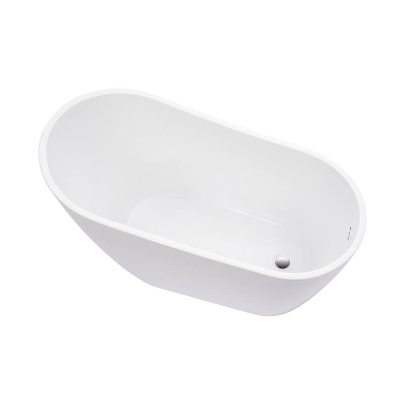 Vanity Art 55" Acrylic Freestanding Soaking Bathtub