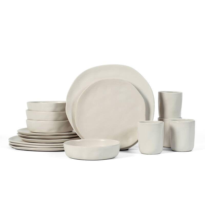 Stone by Mercer Project Hekonda Stoneware Dinnerware Set - Beige - 32 Piece