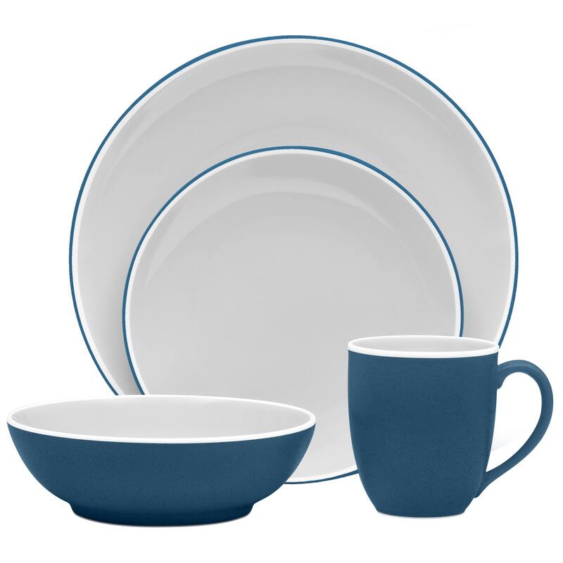 Noritake ColorTrio 4-Piece Coupe Place Setting, Service for 1 - Blue