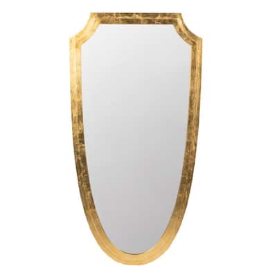 46" Gold Contemporary Style Framed Oval Wall Mounted Mirror