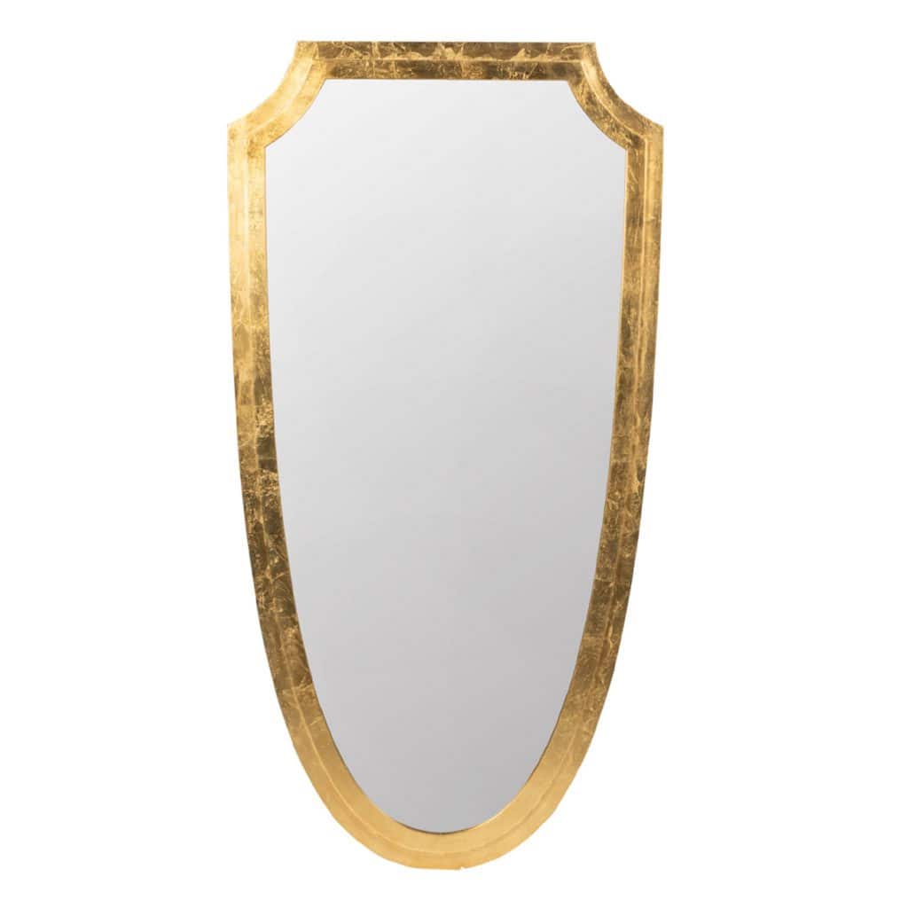 46" Gold Contemporary Style Framed Oval Wall Mounted Mirror