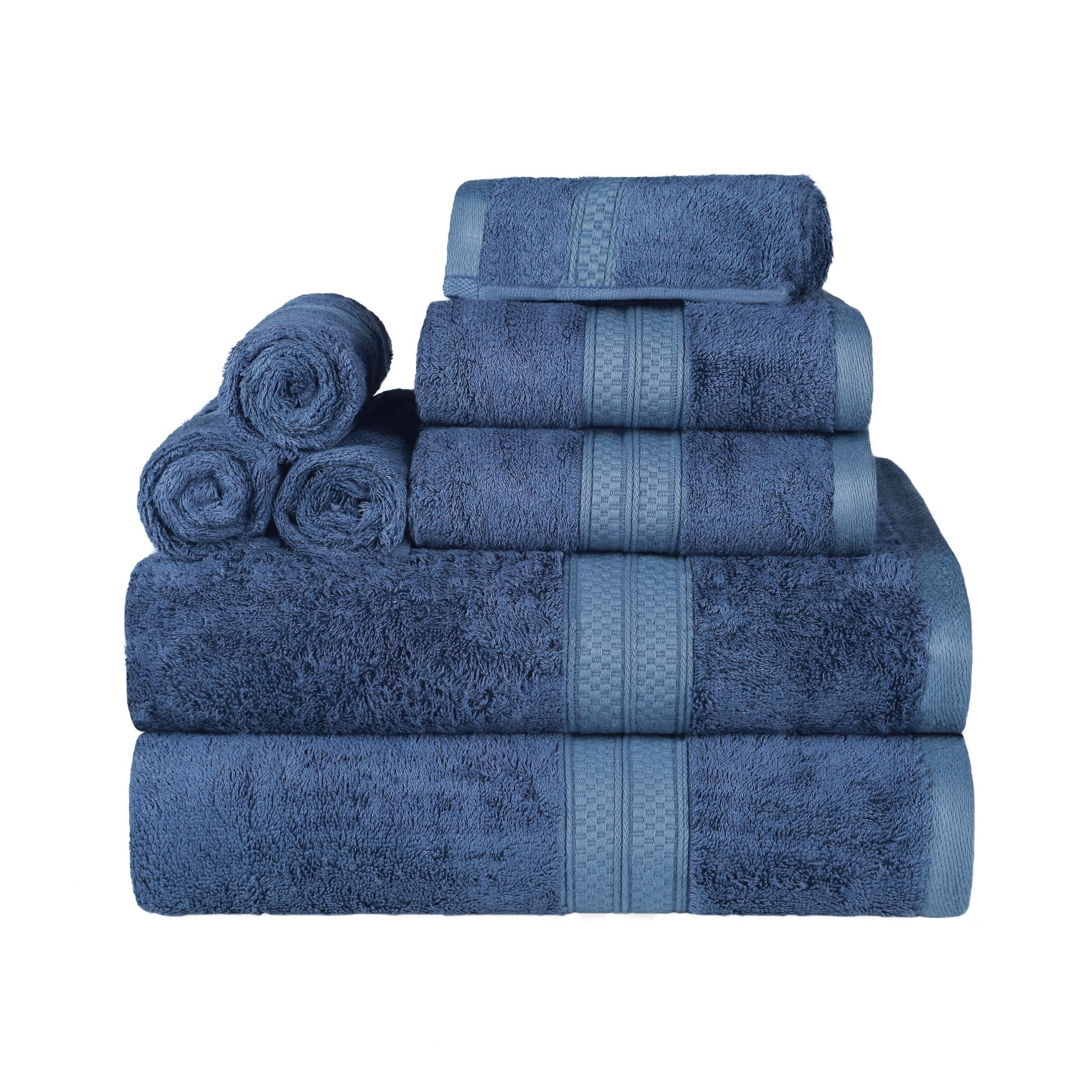 Luxury 8-Piece Bamboo Rayon Bath Towel Set for Spa-Like Softness-image