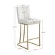 preview thumbnail 4 of 7, Counter Height Barstools Set of 2, Velvet Upholstered Dining Chairs, Black Guest Chair, High Bar Chair with Metal Legs