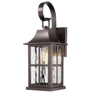 Classic Outdoor Wall Lantern with Water Rippled Glass
