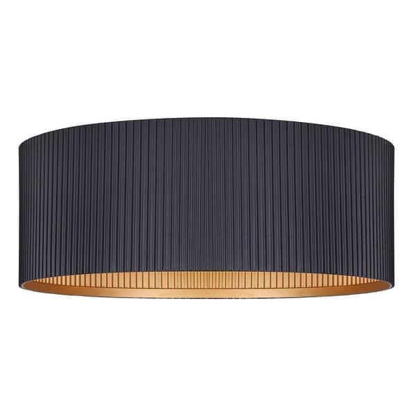 slide 1 of 1, Canarm IFM1119A14 Rexton 2 Light 14" Wide Flush Mount Drum Ceiling Black