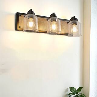 23" Farmhouse Vanity Light Fixture, 3-Light Bathroom Wall Sconce