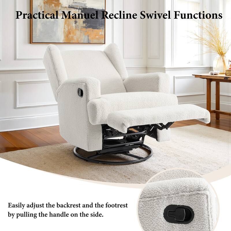 31'' W Manual Glider Swivel Glider Rocker Recliner Nursery Set of 2