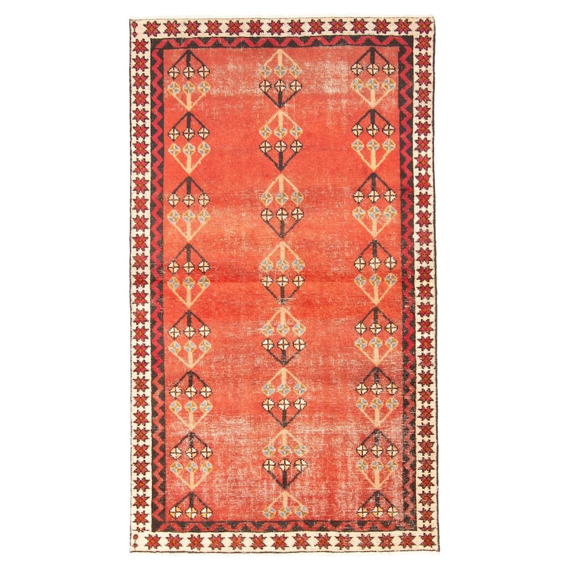 ECARPETGALLERY Hand-knotted Andelz Red Wool Rug - 3'7 x 6'5