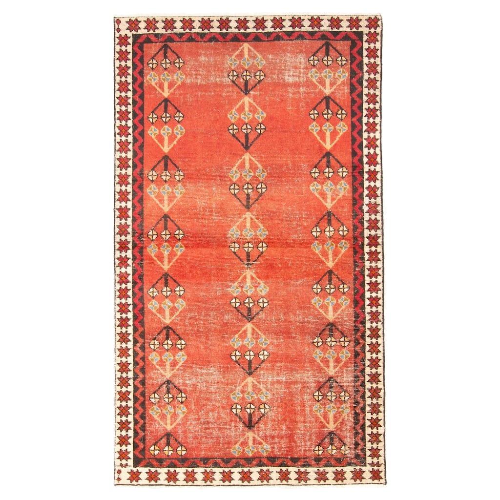 ECARPETGALLERY Hand-knotted Andelz Red Wool Rug - 3'7 x 6'5