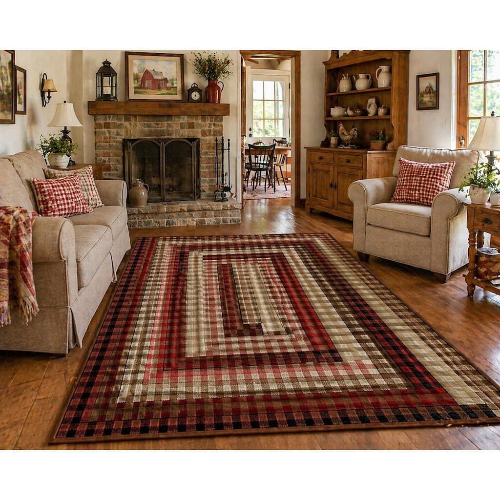 American Destination Countryside Cottage Lodge Area Rug