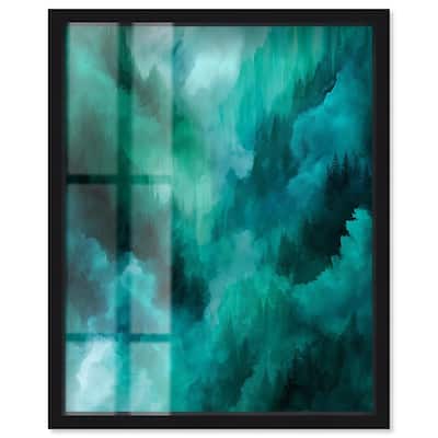 Textured Teal II Shadowbox by Art Remedy