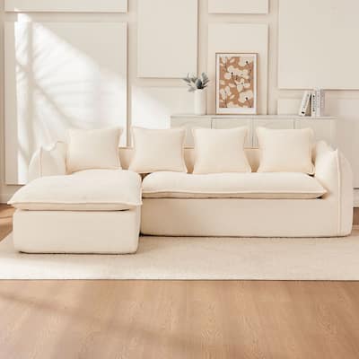 3 Seater Deep Seat Sleeper Sectional Sofa