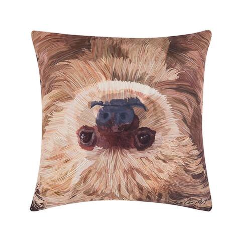 18" x 18" Sloth To Do Indoor/Outdoor Decorative Throw Pillow - 18 x 18