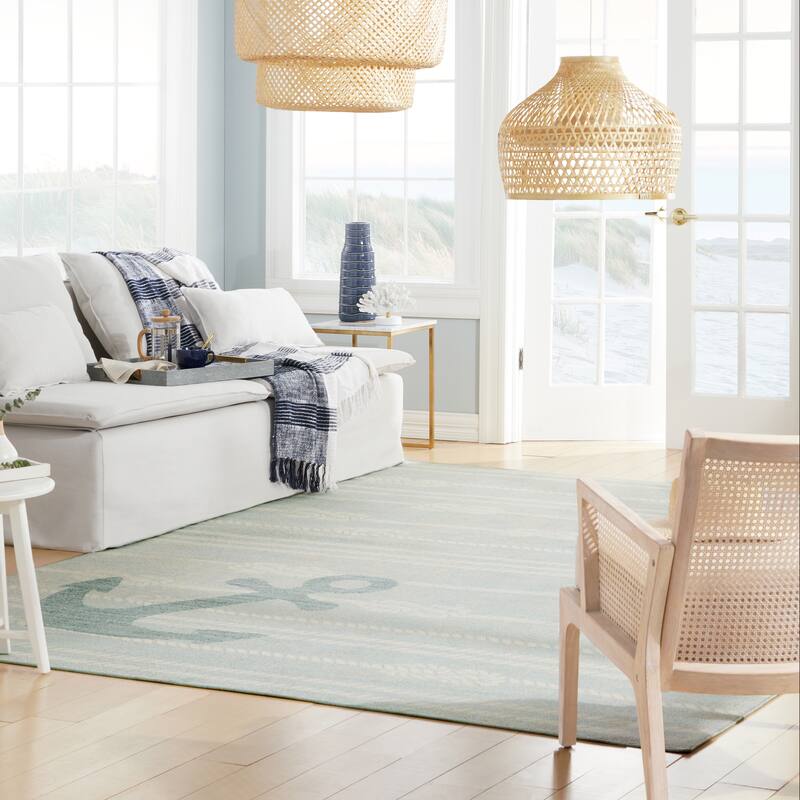 Home Dynamix Marine Anchor Coastal Anchor Indoor/Outdoor Area Rug