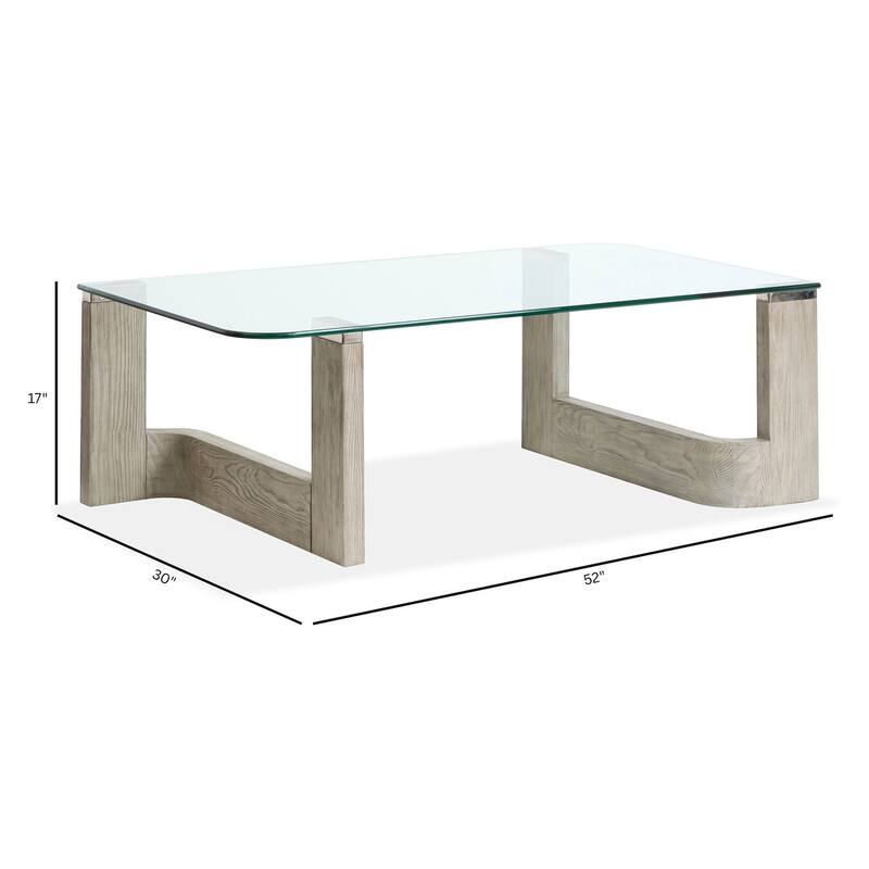 Magnussen Home Bartlett Smokey Pine Rectangular Cocktail Table - 52''W x 30''D x 17''H