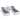 LeisureMod Marlin Chaise Lounge Chair Set of 2 With Arms and Fire Pit Table