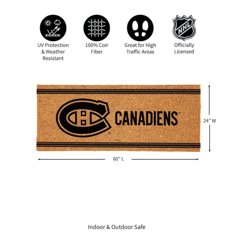 Montreal Canadiens Monochrome Indoor/Outdoor Coir Door Mat