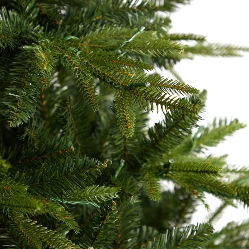 8ft. Fir Look Artificial Christmas Tree with 700 Multi LED Lights & 3560 Branches - Grand Festive Holiday X-Mas Glow