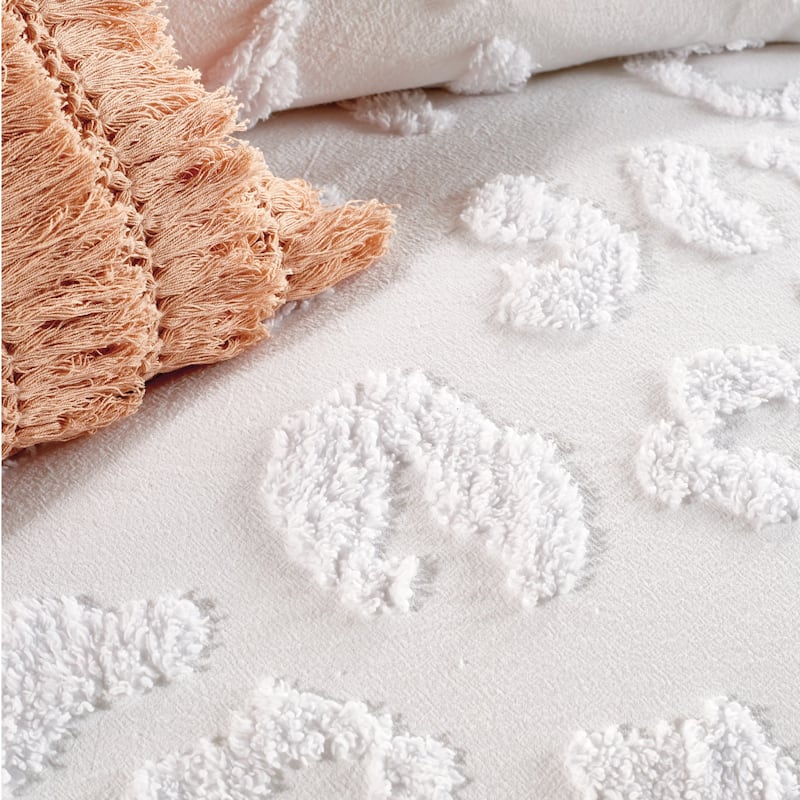 Miya Tufted Cotton Leopard Print Comforter and Sham Set