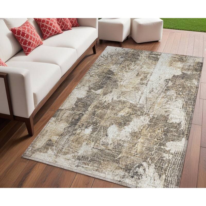 Tane Graceful Floral Weather Resistant Classic Meets Modern Outdoor Rug - 5' X 8' - Multi