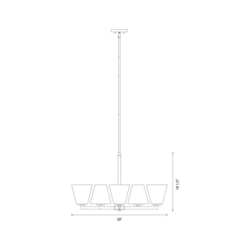 Palmyra 6 Light Chandelier - 30