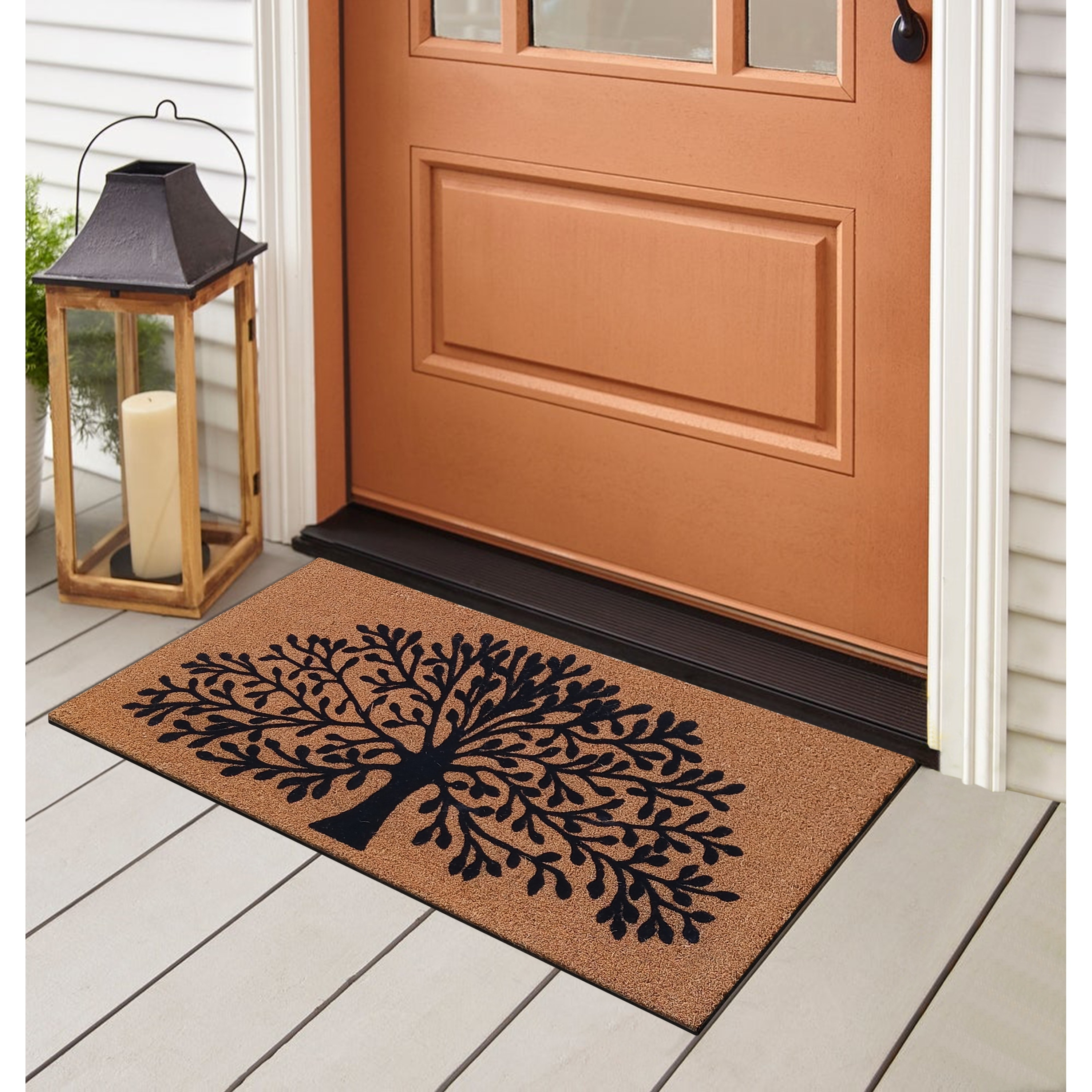 Findosom 24x36 Front Door Mat Indoor Welcome Mat Entryway Mats for Shoe  Scraper Non Slip Doormat Rubber Backing Mud Dirts Trapper Mats Washable  Low-Profile Entrance Rug Khaki 