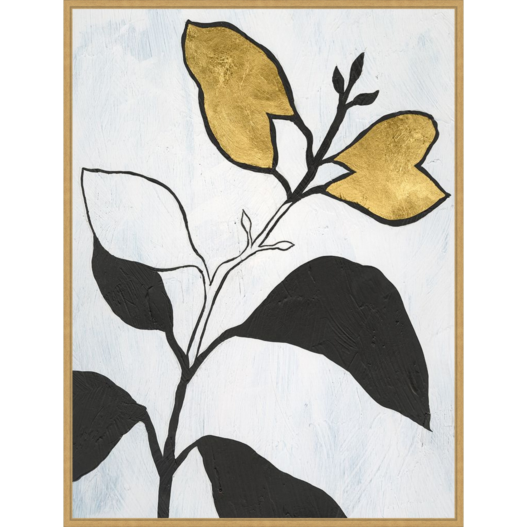 Hybrid Annuals I by Vanna Lam Framed Canvas Wall Art - Sylvie Bright Gold