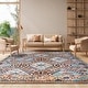 preview thumbnail 5 of 18, SAFAVIEH Madison Medine Boho Diamond Distressed Rug - Blue/Yellow - 5' 3" x 7' 6"