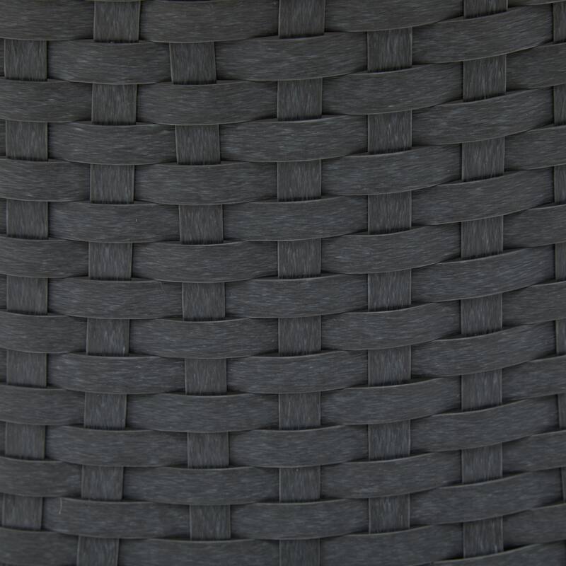 Modern Swivel Wicker Lounge Chair with Rattan and Iron Frame
