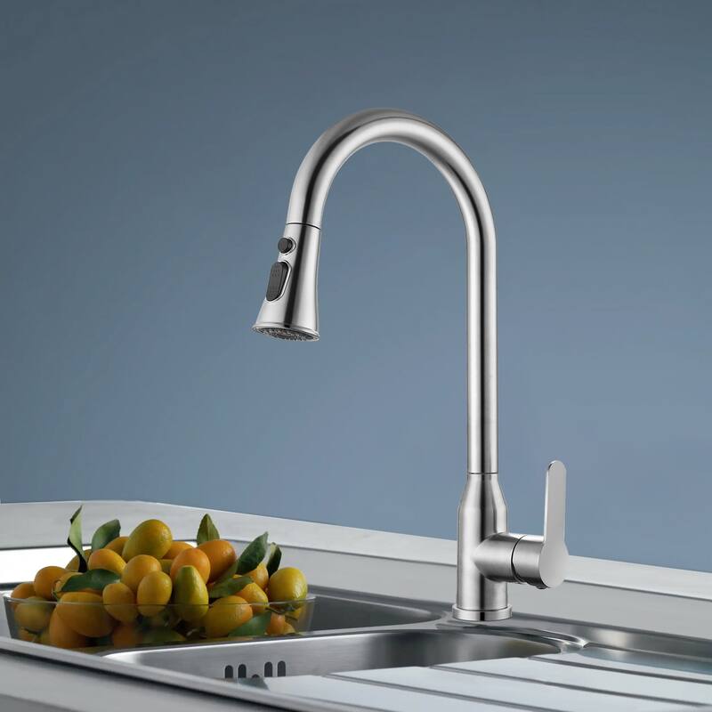 Topcraft Stainless Steel High Arc Pull Down Kitchen Faucet
