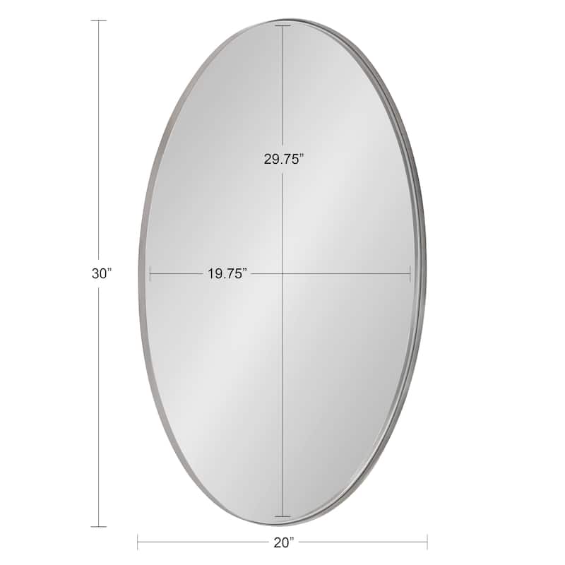 Kate and Laurel Rollo Oval Framed Wall Mirror