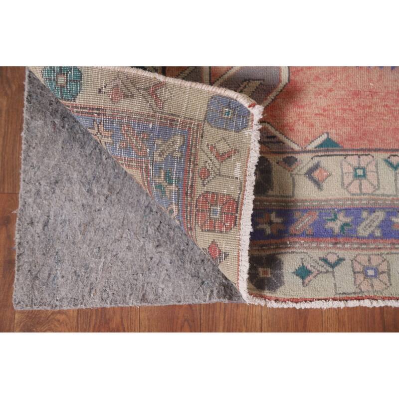 Hand Knotted Oriental 100% Wool Carpet Traditional Tribal Coral Ardebil Area Rug - 11' 1'' X 4' 7''