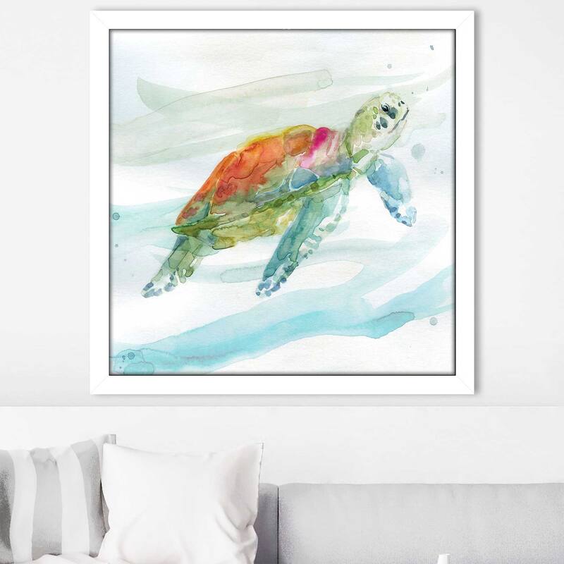 "Turtle Tropics I" by Carol Robinson Print on Acrylic.
