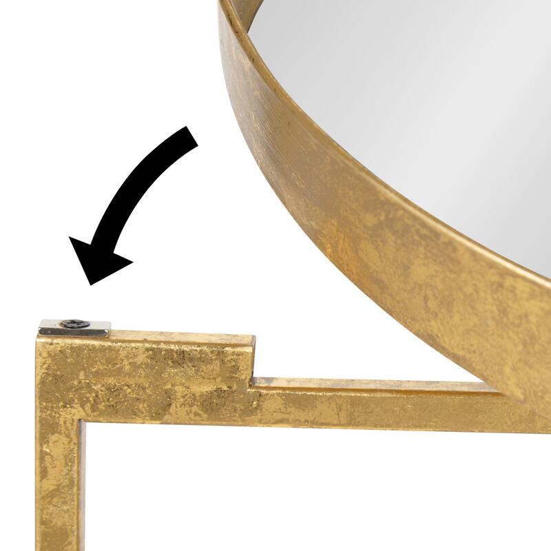 Kate and Laurel Celia Round Metal Side Table - 18.25x18.25x22