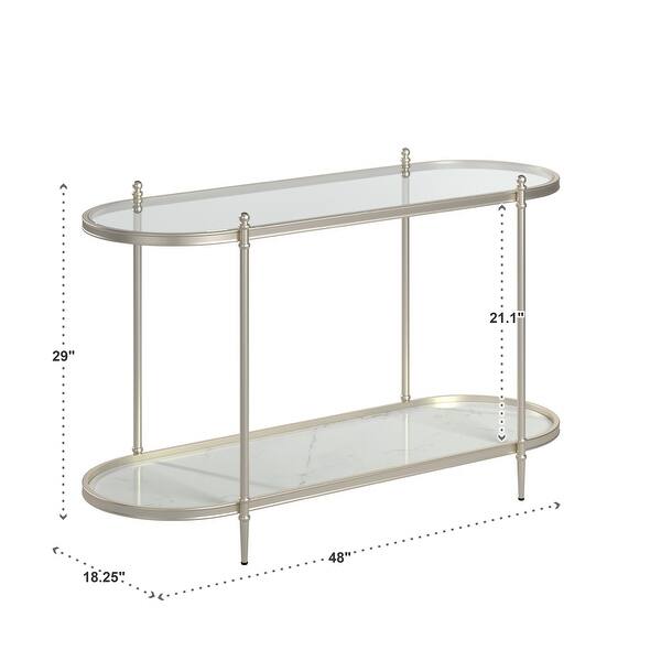 Ximena Champagne Silver Metal & Glass Sofa Table by iNSPIRE Q Bold On Sale Bed Bath & Beyond