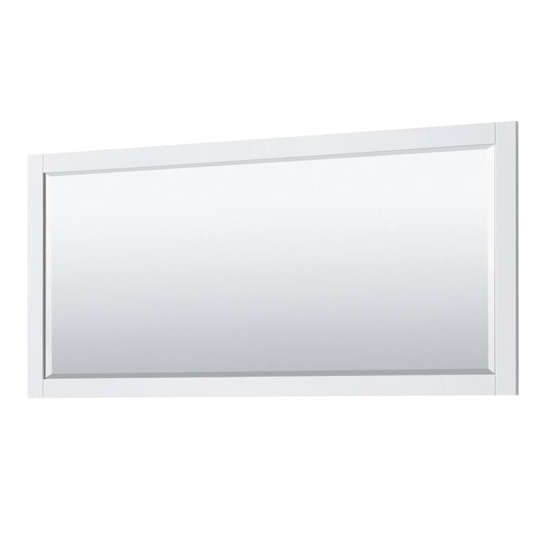Avery 72-inch Double Vanity, Marble Top, Square Sinks, 70-inch Mirror
