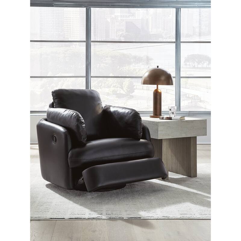 Signature Design by Ashley ModMax II Black Swivel Glider Recliner