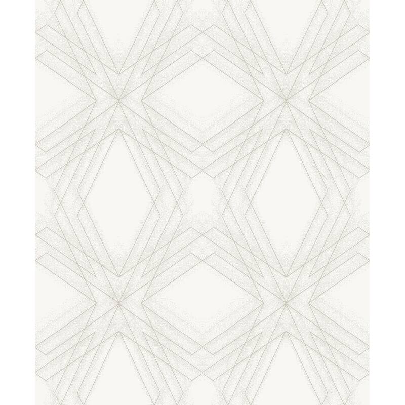 A-Street Prints Relativity Off White Geometric Wallpaper