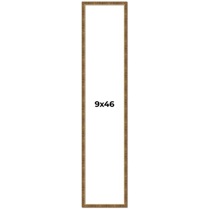 9x46 Frame Gold Solid Wood Picture Frame - Complete Modern Photo Frame
