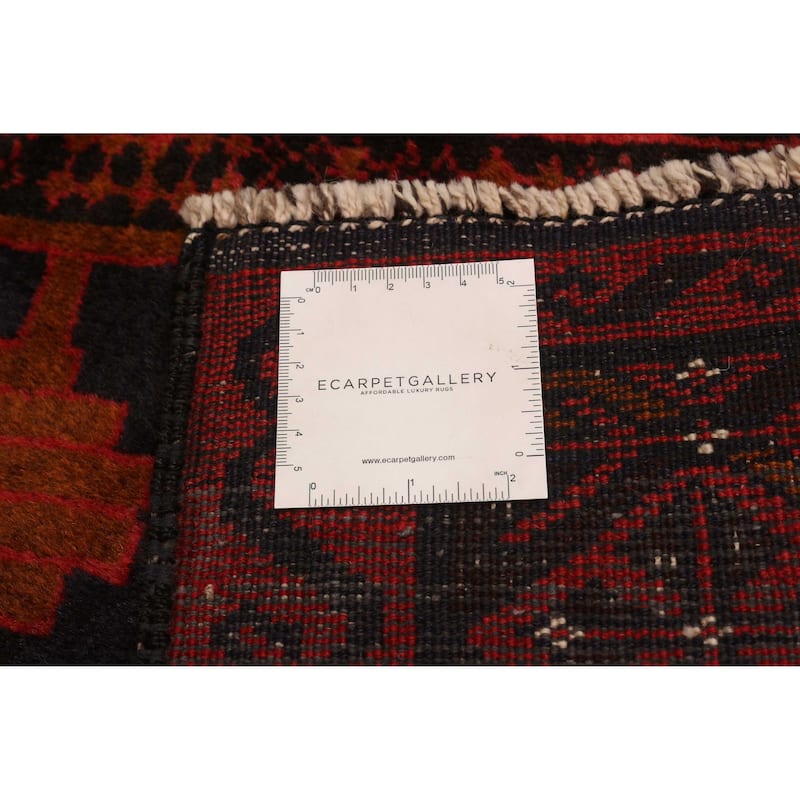 ECARPETGALLERY Hand-knotted Teimani Red Wool Rug - 6'8 x 9'11