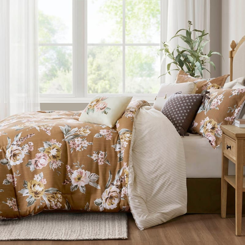 Madison Park Salara 7 Piece Vintage Floral Comforter Set